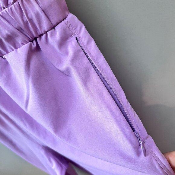 Athleta Girl Jump For Joy Jumpsuit Size L (12)‎ Purple Polyester & Spandex - Picture 3 of 8